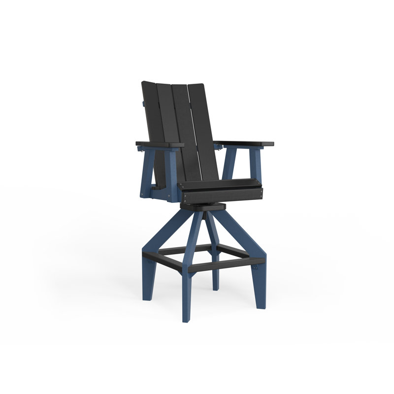 SOL Outdoor Bar Stool, Slate, White