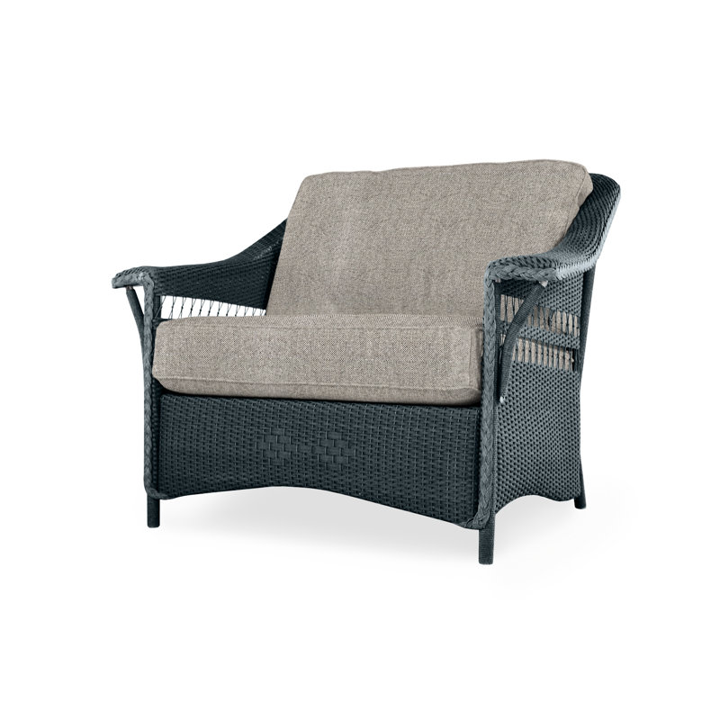 Nantucket Outdoor Lounge Chair, Rumba Nickel, Ivory