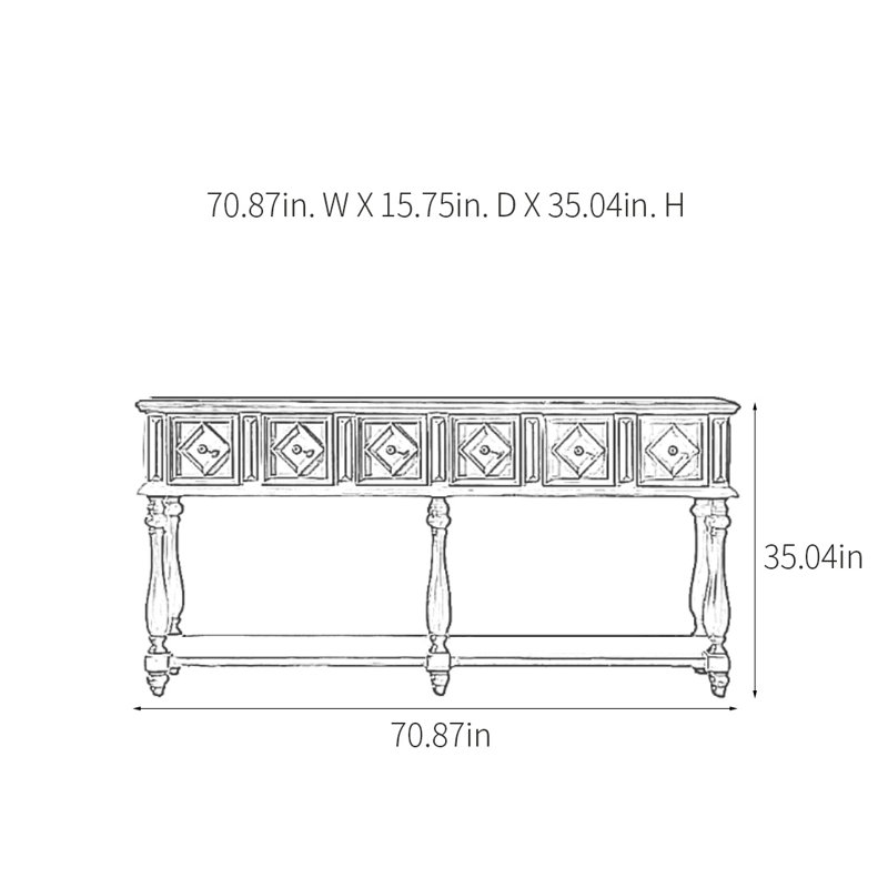 Console American Retro, Brun/bleu