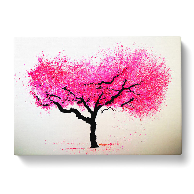 Inspiring Cherry Blossom Tree Abstract - Wrapped Canvas, 35cm H x 50cm W x 3cm D