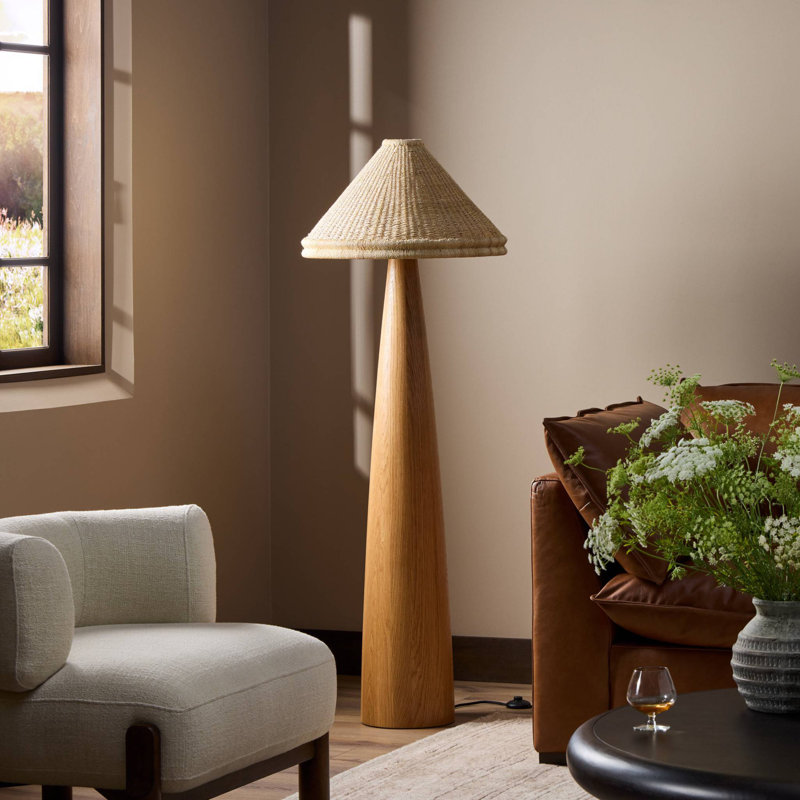Lampe sur pied en raphia Canela