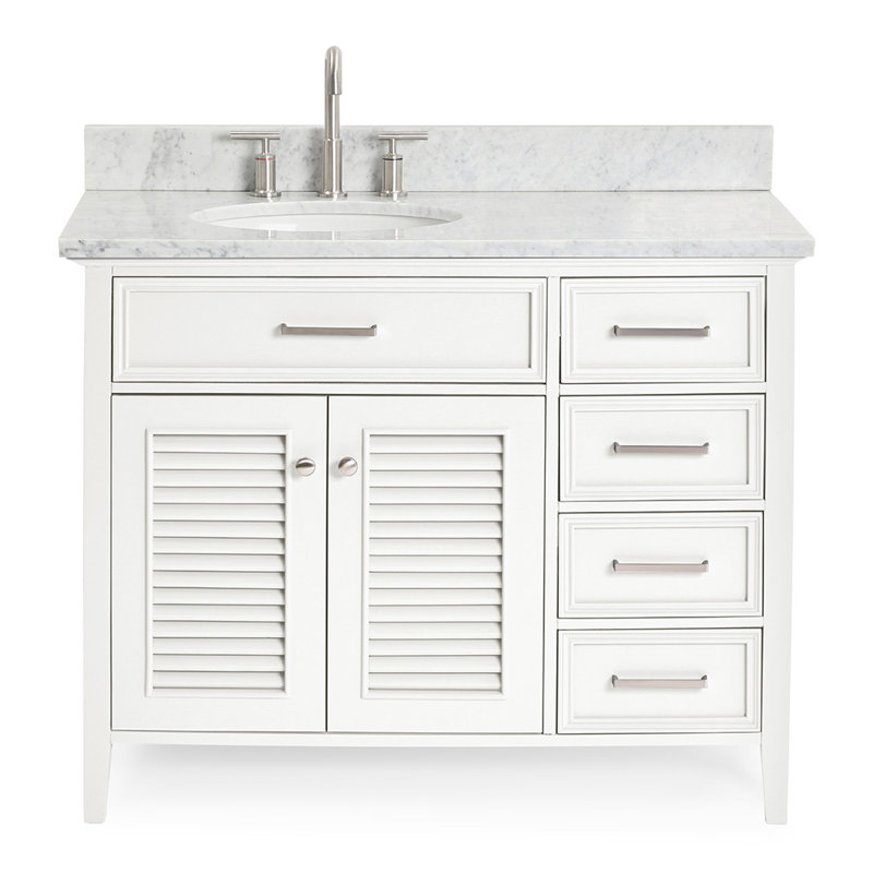Kensington 43'' W Single Vanity, White, Right
