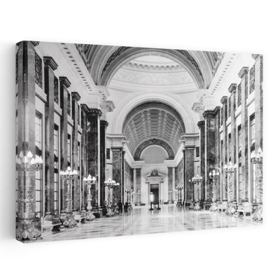 1930S 1940S Interior Main Hall Salon De Pasos Perdidos Of Capitol Building Havana Cuba Classic Retro Vintage Architecture Urban Wall Art