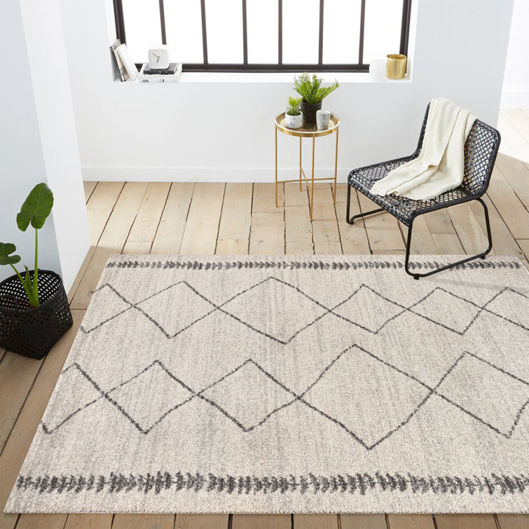 Farnborough Moroccan Beni Souk Cream/Gray Rug
