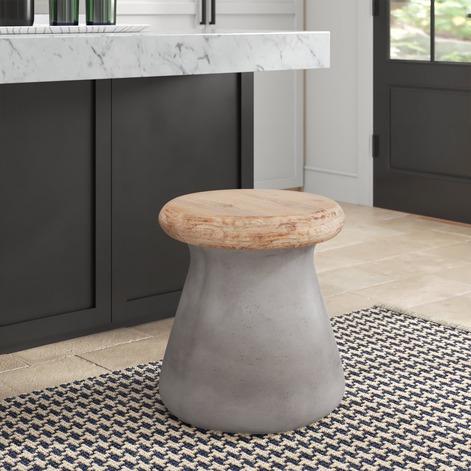 Hendley Concrete Accent Stool
