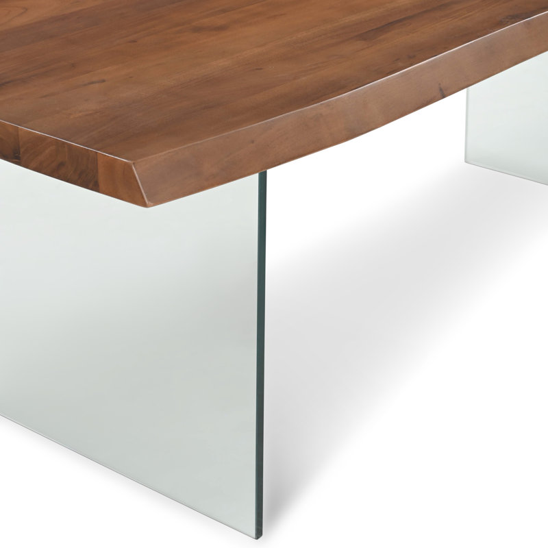 Brooks Solid Wood Double Pedestal Dining Table, 29.75"H x 79"L x 40"W, Americano