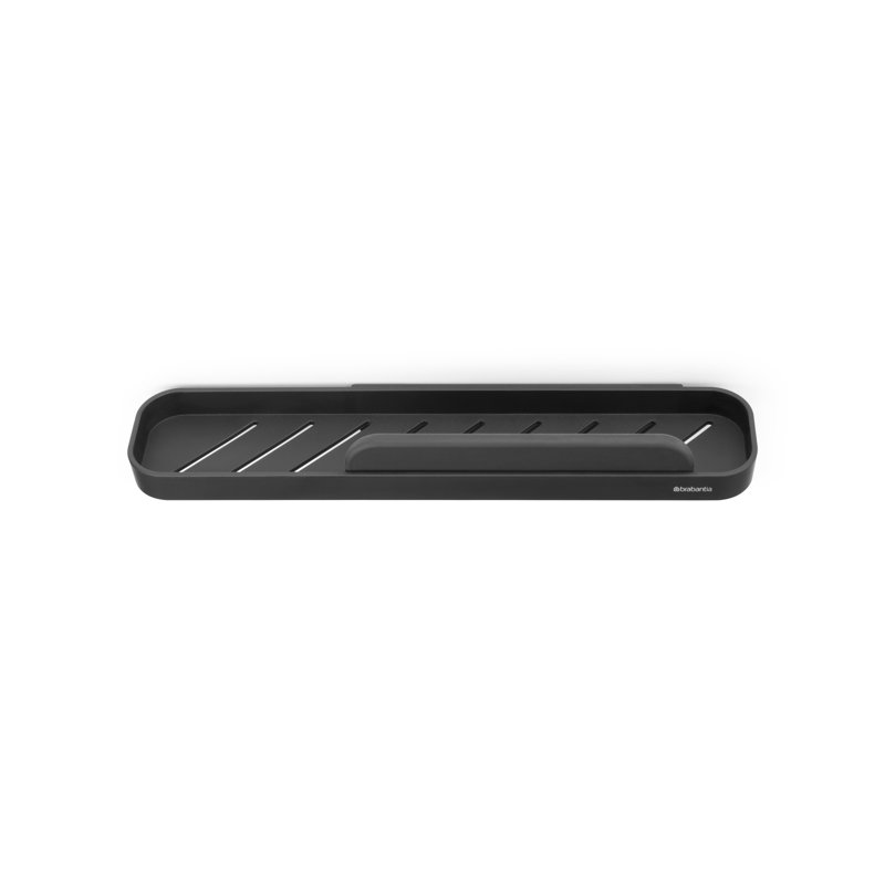 Brabantia MindSet Shower Shelf with Squeegee, Dark Gray