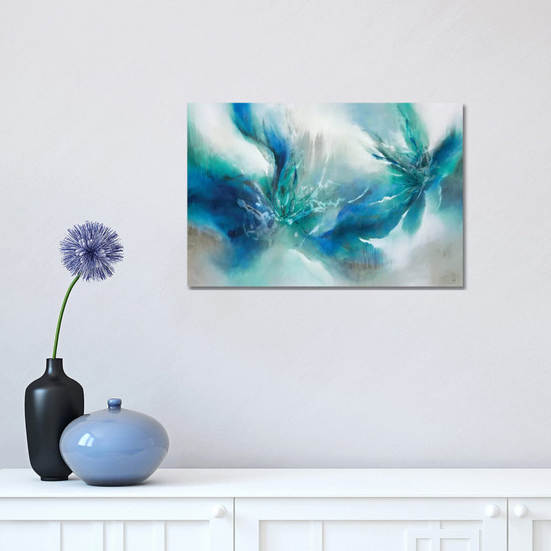 Allure Flickers II par K. Nari - reproduction d'art, H 12 po x l 18 po x 1,5 po, Toile tendue, Pas de tapis