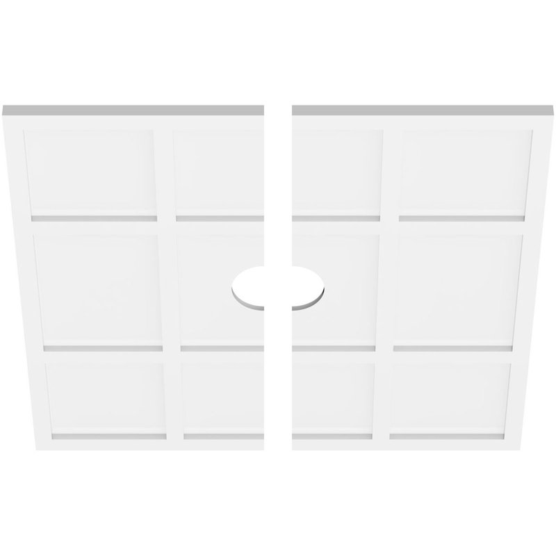 Médaillon de plafond contemporain Rubik, H 30 po x l 30 po x P 1 po