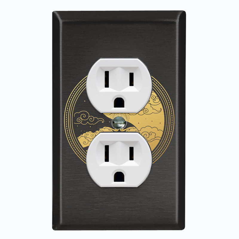 Plaque murale Yin Yang Peace Sun Moon