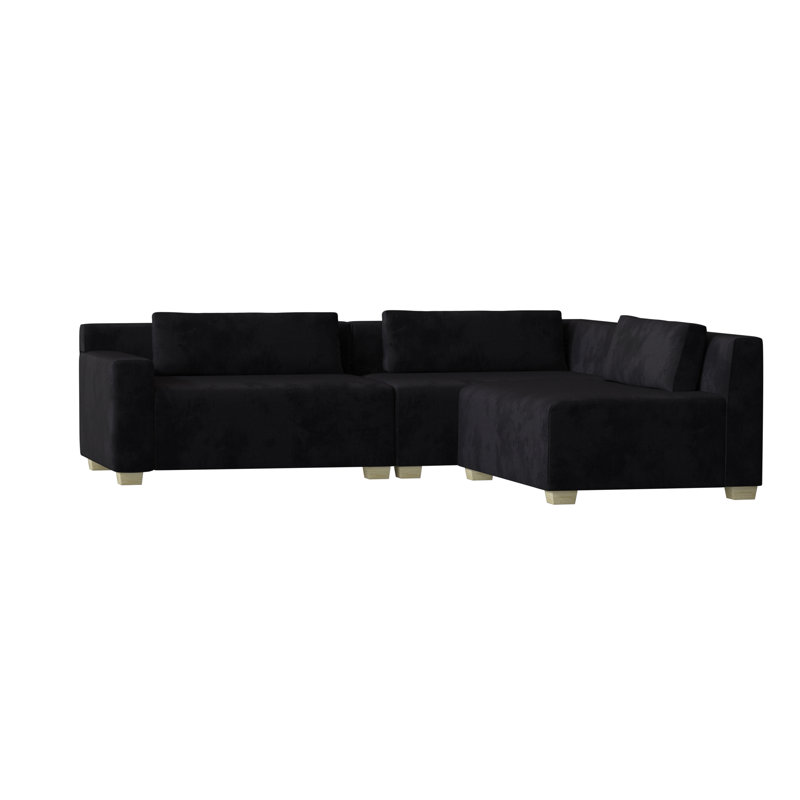 Alisa Upholstered L-Shaped Sectional Right Hand Facing, Gabrielle Sky, Natural