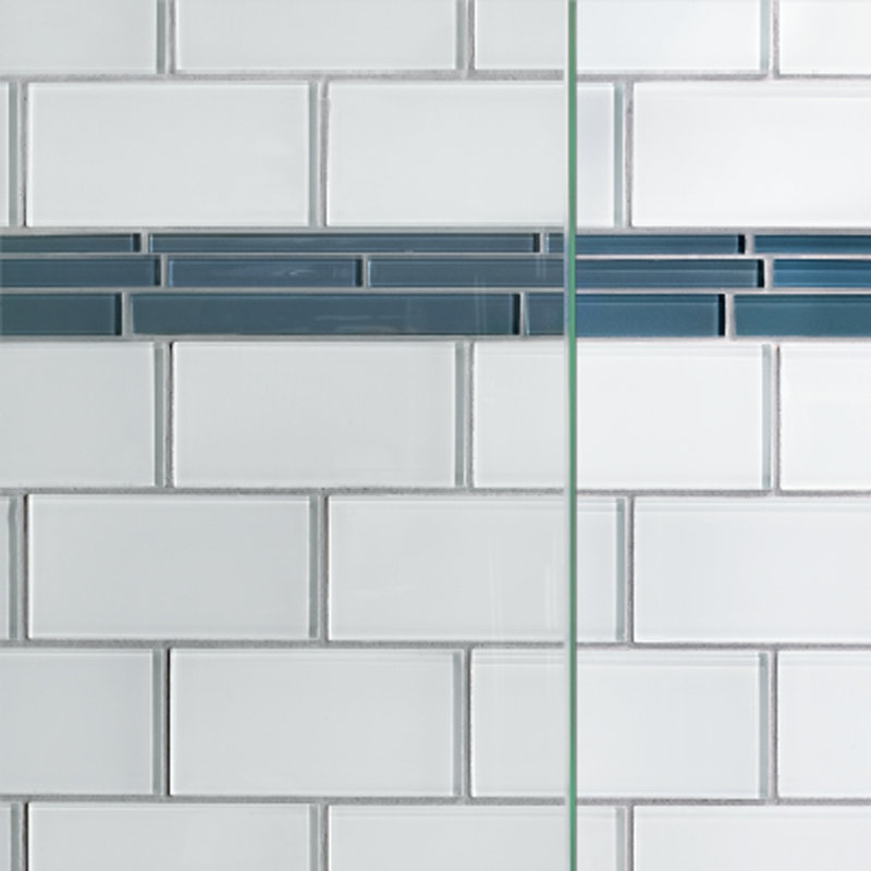 Armon 33.25'' - W x 66'' H Pivot Door Semi-Frameless Shower Door with, Brushed Nickel, AquaGlideXP clear
