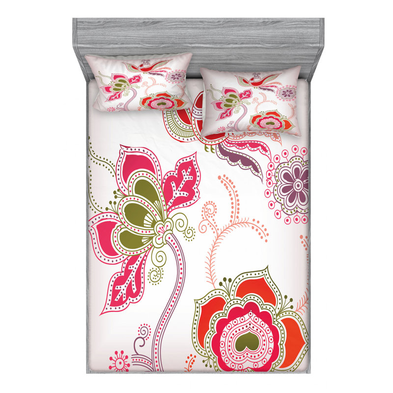 Microfiber Sheet Set, Queen Sheet Set with Fitted Sheet