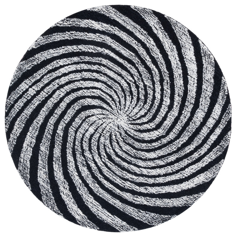 Novelty 201 80% Wool; 20% Cotton Spiral Rug, Round 3'
