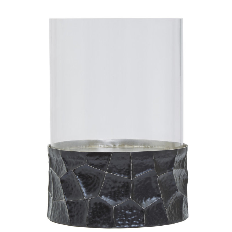 Anyelo Glass Tabletop / Centrepiece Hurricane, 31cm H x 20cm W x 20cm D