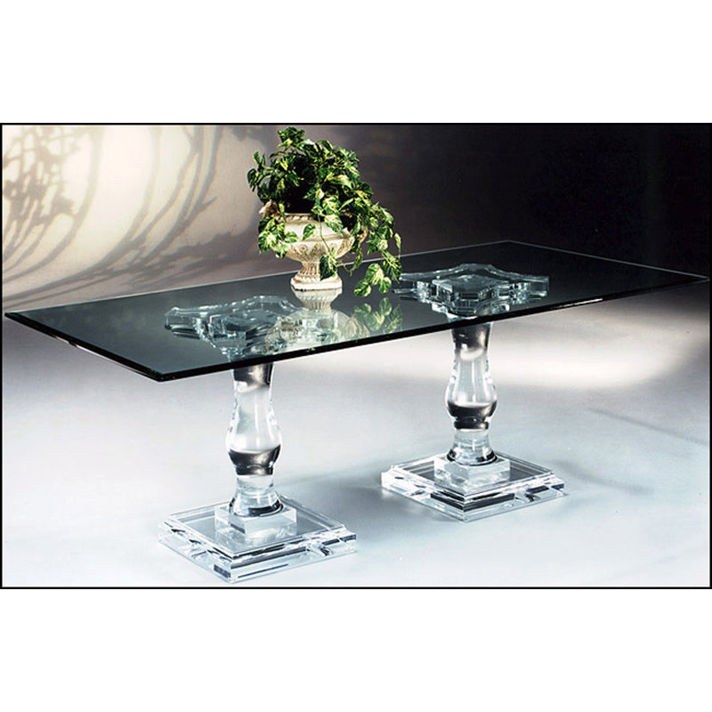 Corinthian Round and Square Glass Top Dining Table