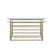 Shona Clear Glass Top & Antique Gold Finish Writing Desk (Not Include Stools)
