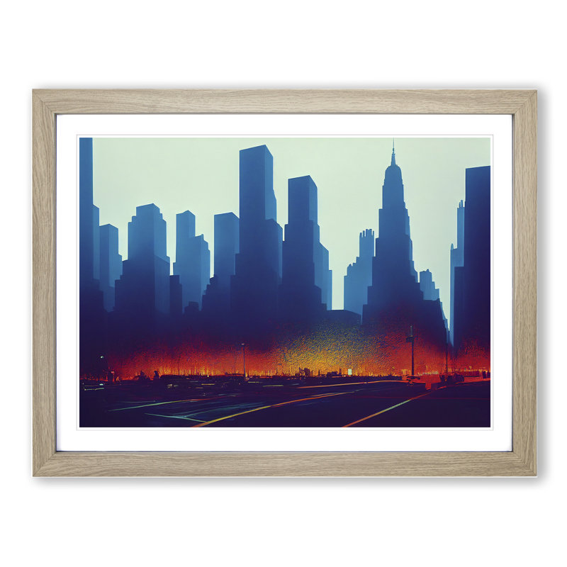 A New York City Skyline Vol.3 - Framed Print, 46cm H x 64cm W x 2cm D