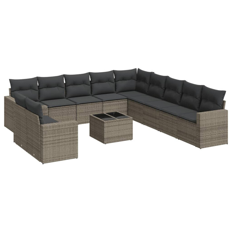 Vidaxl Garden Sofa Set Grey
