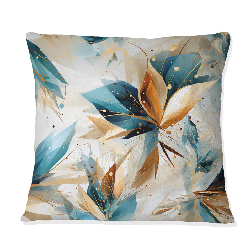 Coussin décoratif bleu sarcelle et blanc en cristal Glamour - Glamour, H 16 po x l 16 po