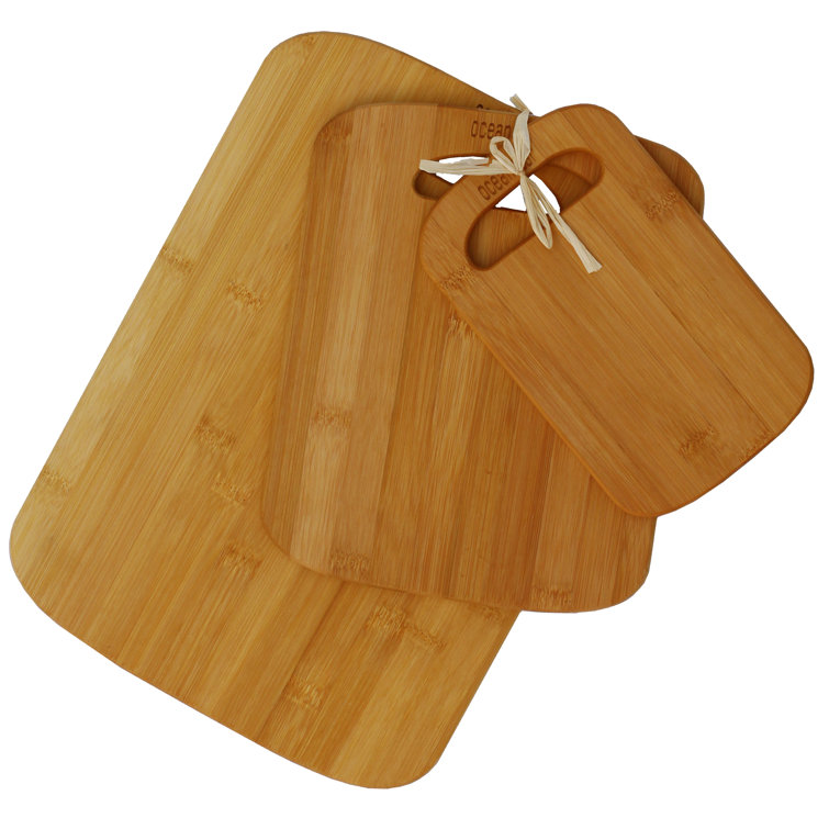 Sachar 3-Piece Bamboo Cutting Board Set - Eco-Friendly Chopping, Charcuterie, and Serving Boards Ebern Designs