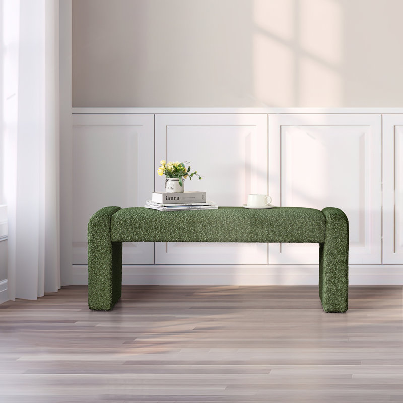 Banc rembourré 47 po Boucle, Vert