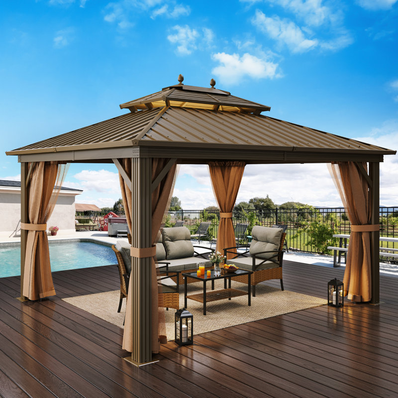 Aluminium Patio Gazebo, 12' x 10'