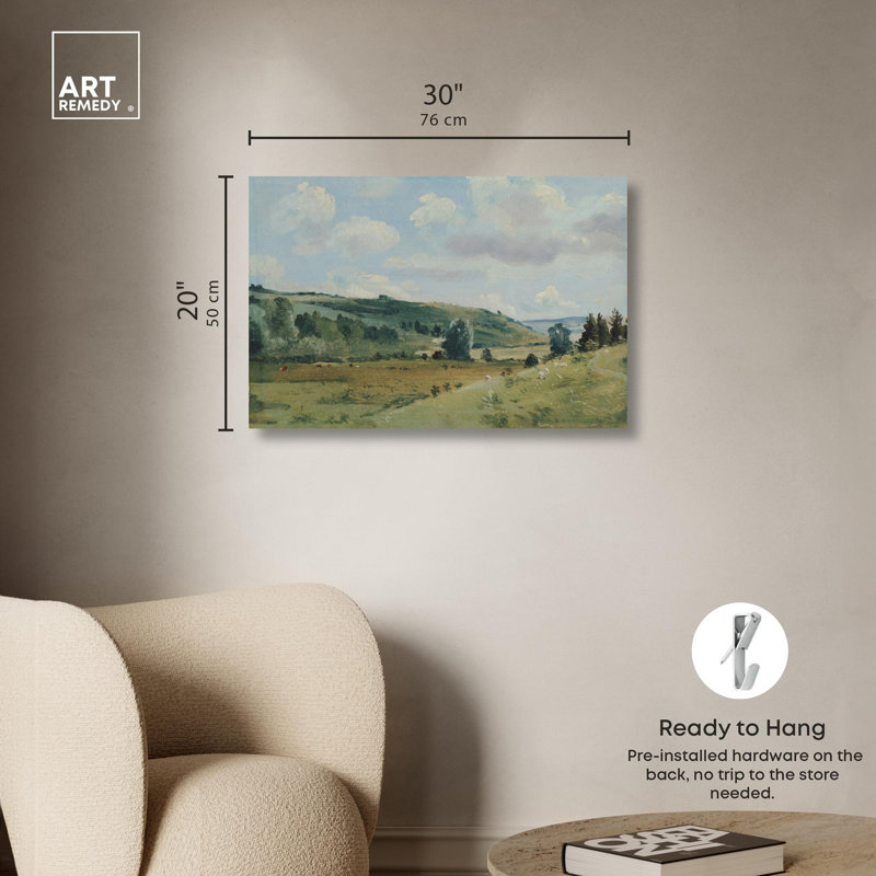 30" x 20" Countryside Landscape Canvas Wall Art