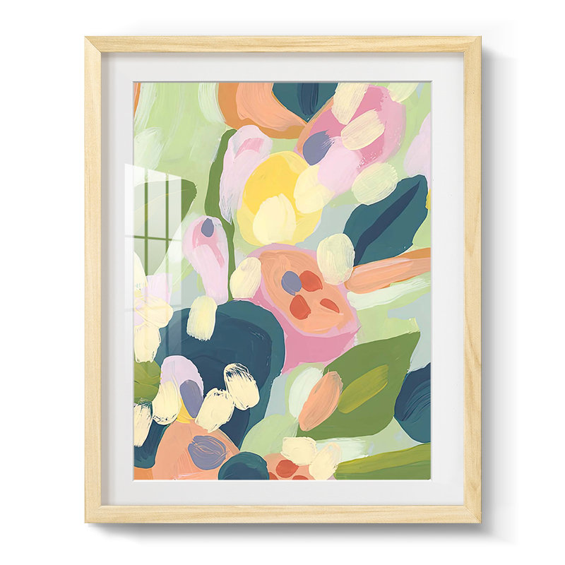 Brushy Tropics IV, reproduction encadrée, Blanc, Papier avec cadre naturel