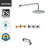 Complete Shower System with Rough in-Valve-65005641