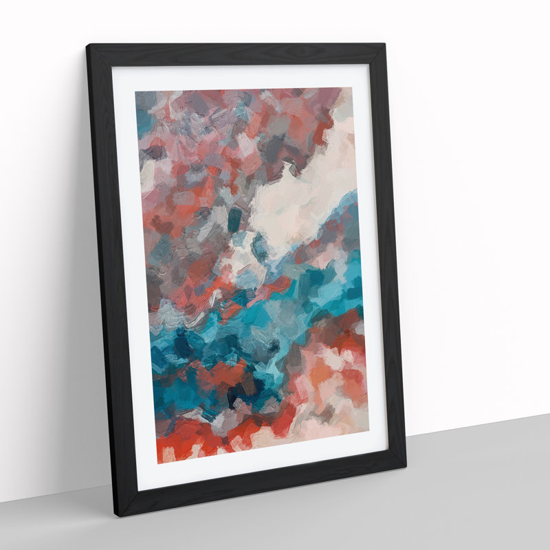The Commander Abstract - Single Picture Frame Print, 34cm H x 25cm W x 2cm D, Black Framed