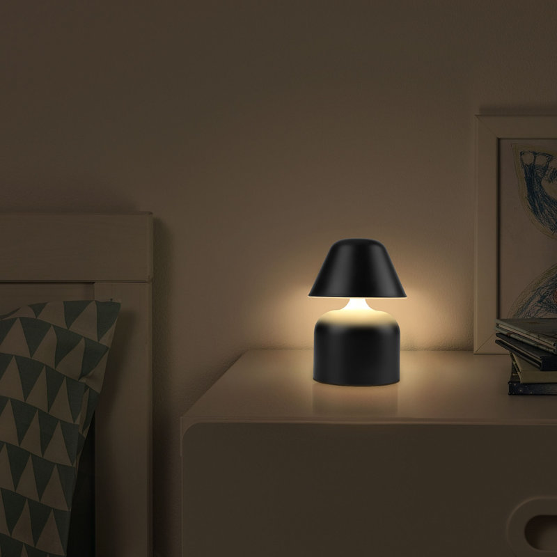 Lampe de table en métal sans fil, lampe de table à DEL à commande tactile, lampe de table de chevet à intensité variable à 3 voies