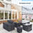 Lovall Rattan Wicker Patio Seating Group Cover