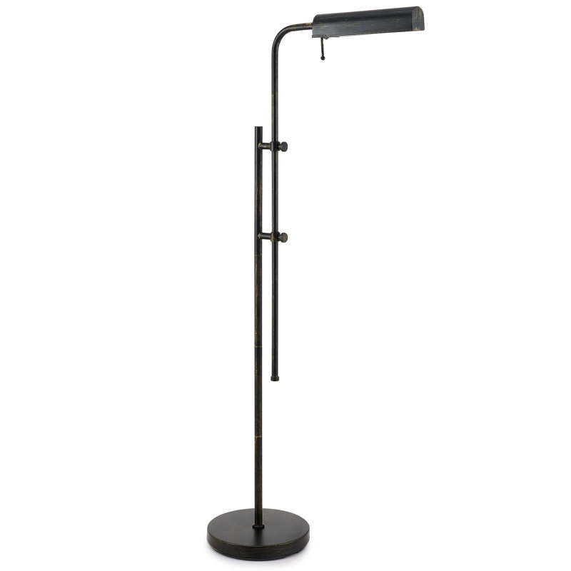 Lampe sur pied industrielle 62,5 po 3CCT, Brun
