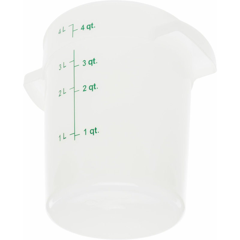Contenant alimentaire rond 4 pintes - blanc, Blanc