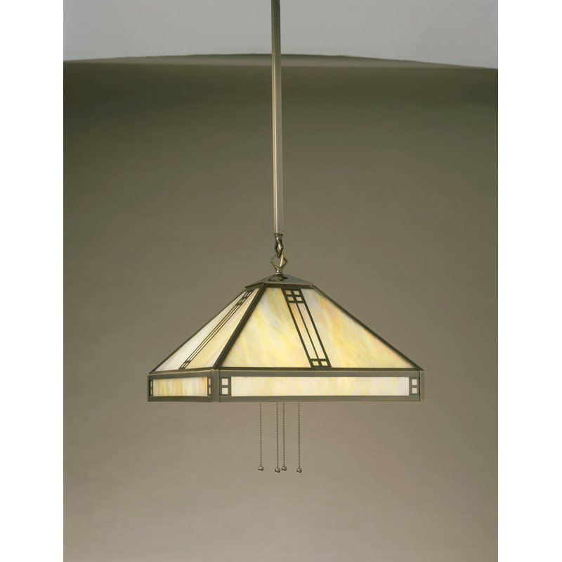 Prairie 1 - Light Pendant, 12" H x 18.13" W, Bronze, Gold White Iridescent