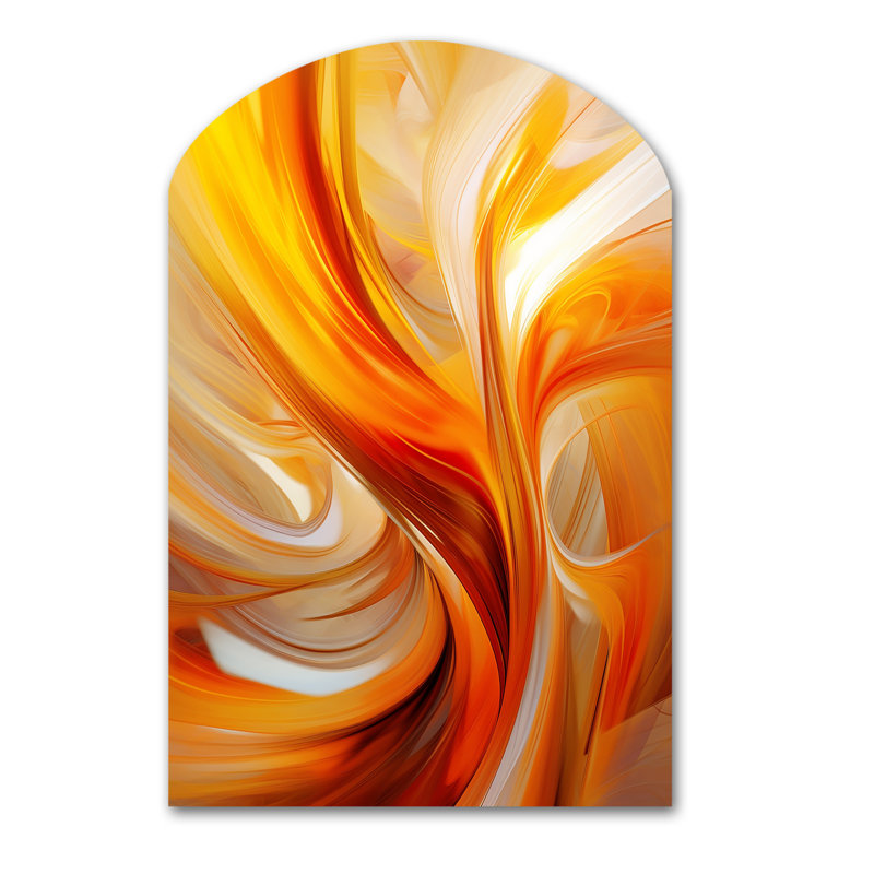 Coreta - Fractals Arch, impression sur métal, art mural moderne asymétrique en métal, H 43 po x l 33 po