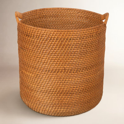 Jettie Rattan Basket With Handles 1