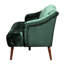 Grand 3 velours avec pieds en bouleau et revêtement, couleur bois de style contemporain