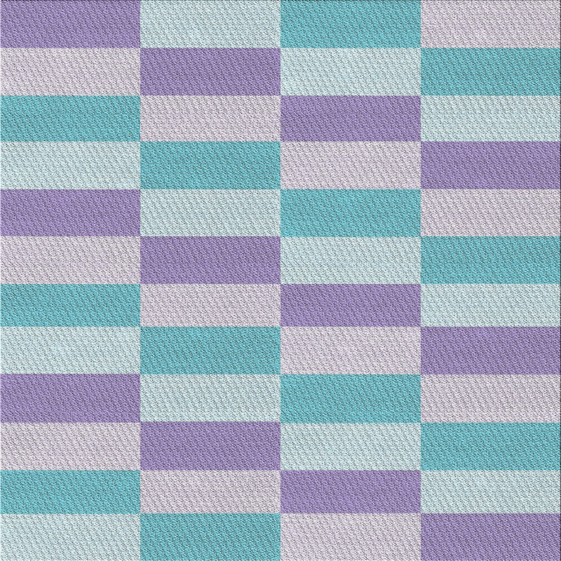 Tapis bleu / mauve Antranette, Carré 6 pi