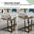 Adjustable C Table With Charging Station, Tiltable Desk C Shaped End Table For Couch, Over Bed Table With Wheels Adjustable Height, Hospital Table Laptop Stand Drawing Desk, Rustic Brown