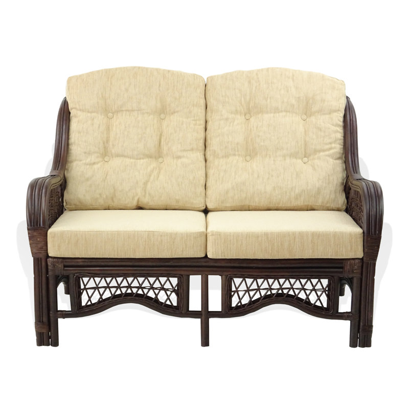 48'' Wide Loveseat with Cushions, Cream 