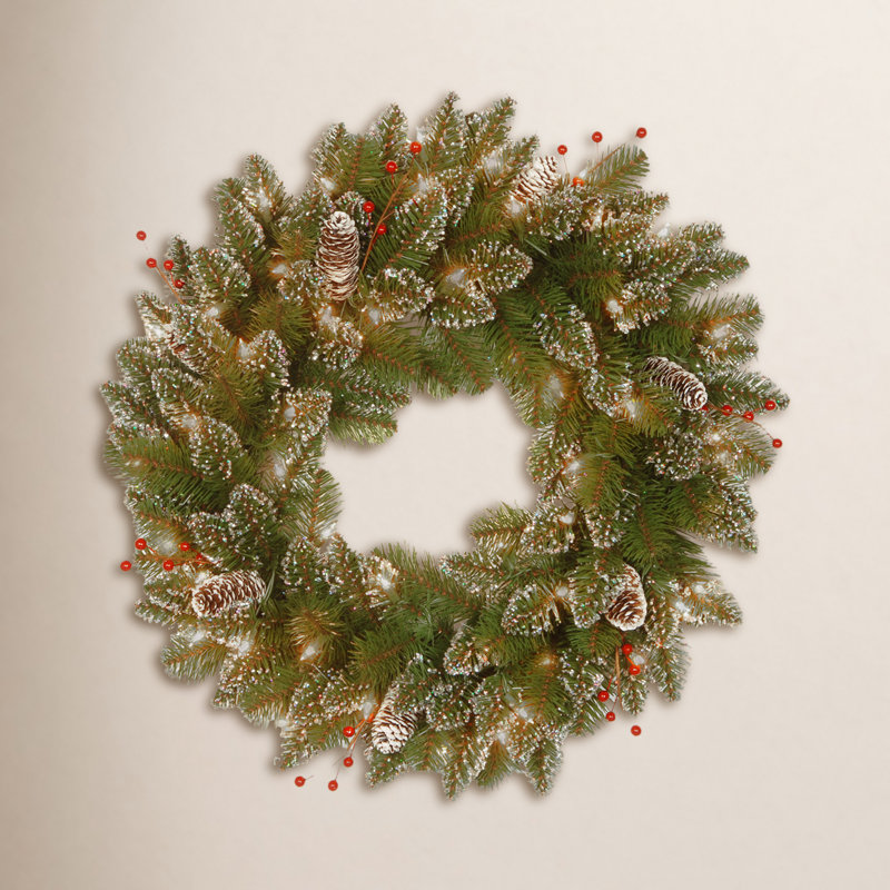 The Holiday Aisle® 24 in. Glittery Mountain Spruce with LED Lights
