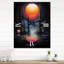Horloge murale surdimensionnée, pleine lune-99635449