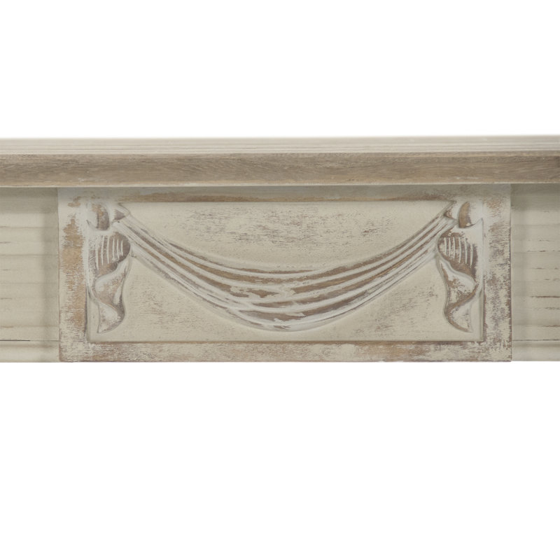 Bastian Rectangular Distressed Off-White Wood Dining Table