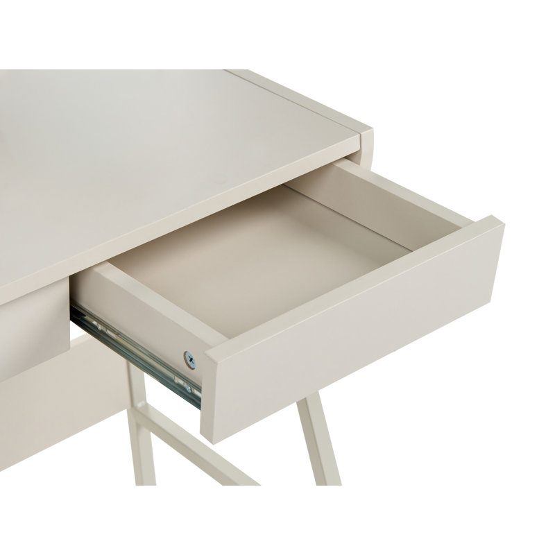 BROXTON MDF Steel Writing Desk, Beige