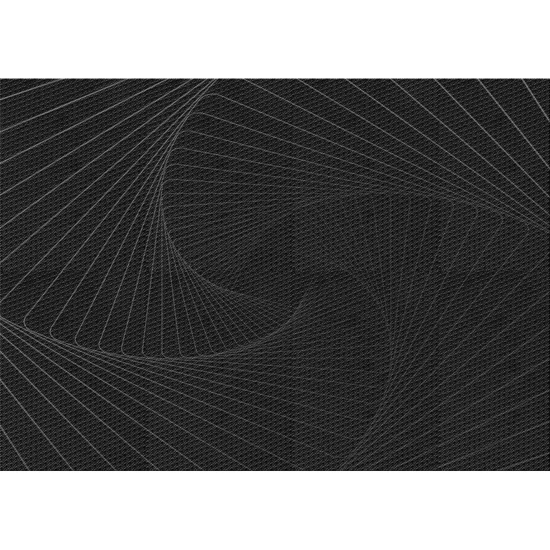 Tapis gris tissé à la machine, Rectangle 5 pi x 7 pi