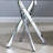 Lenworth Modern Sleek Design Metal and Glass Cross Legs End Table-1614028572