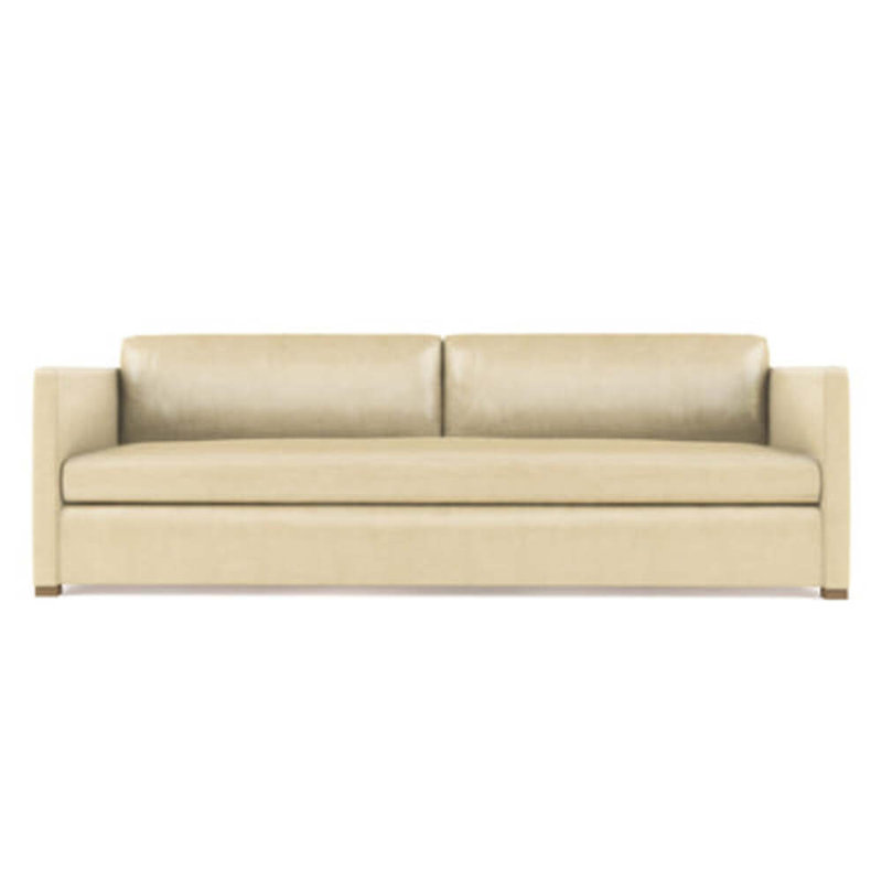 Canapé Madison, H 33 po x l 72 po x P 41 po, Lin Box Weave blanc, Naturel