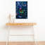 Empire State Night Lights Vibrant Abstract Contemporary City Landscape Wall Art Print 1 Piece Wrapped Canvas Wall Art-620422870